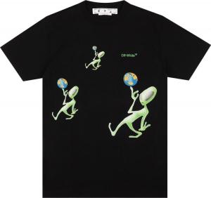 Футболка Off-White Alien Arrow Over Short-Sleeve Tee 'Black/Green', черный