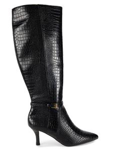 Сапоги Arlie 64MM с тиснением под крокодила Charles by Charles David, черный