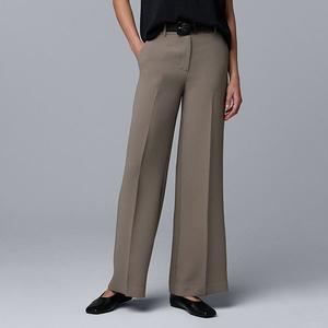 Брюки Petite wide leg Simply Vera Vera Wang, Fog