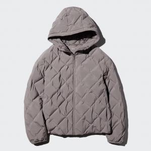 Стеганный пуховик Uniqlo Pufftech, 08 темно-серый
