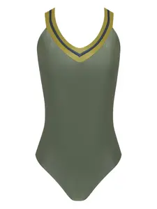 Купальник с V-образным вырезом Lygia & Nanny, зеленый