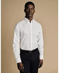 Мужская классическая рубашка Slim-Fit Charles Tyrwhitt, белый