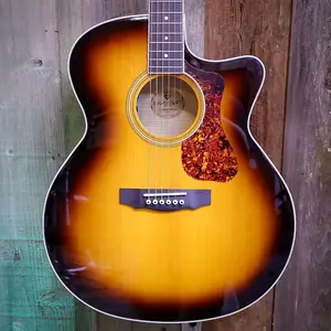 Гитара Guild Westerly Collection F-250CE Deluxe - Антикварный солнечный узор с футляром