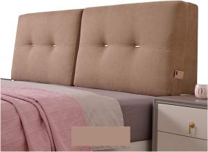 Подушка-подголовник для кровати LIANGJUN, мягкая, большая, для двуспальной кровати, поясничная подушка, настенная подушка, чехол из сверхтонкого волокна, можно стирать, 7 цветов, 8 размеров (Цвет: коричневый, Размер: 120x60x10 см) CHIAPERINI, Brown