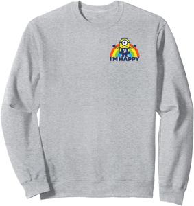 Толстовка «Миньон, я счастлив» Minions, серый