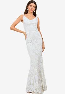 Вечернее платье COWL NECK SEQUIN Lipsy, белый