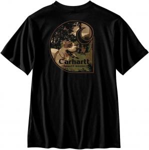 Мужская легкая футболка Carhartt свободного кроя с короткими рукавами и графическим принтом, Black