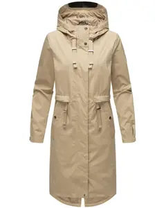 Полупальто Наваху "Silberperlee", стильное водоотталкивающее пальто с капюшоном Navahoo, бежевый