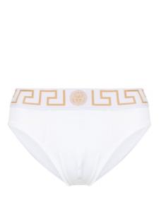 Versace трусы-брифы с узором Greca, белый