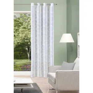 Штора MAUI с люверсами, 1 шт., с тканевой структурой из льна, с отделкой Scherli Home Wohnideen, кремовыйово-белый