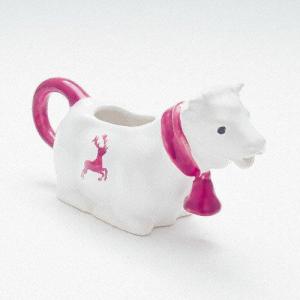 Молочник Bordeaux Red Deer для коровьего молока 0,16 л/ч: 9,2 см Gmundner Keramik, бело-красный