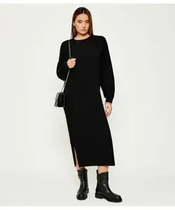 Шерстяное платье «Лимузин» Pinko, черный