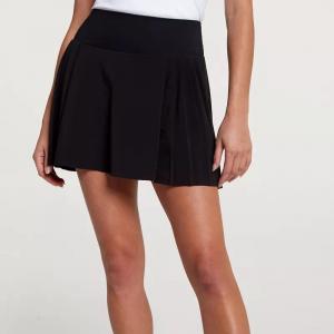 Calia Женская 14-дюймовая юбка для гольфа со складками по бокам, черный