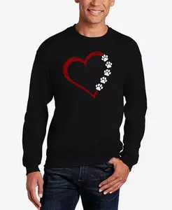 Мужской свитшот с принтом Meow Heart Word Art LA Pop Art, черный