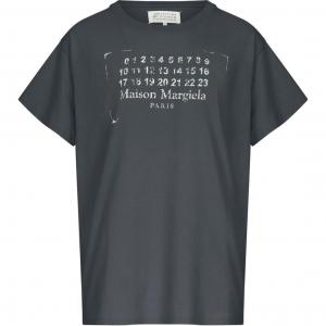 Футболка из хлопка с логотипом Maison Margiela, черный