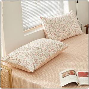 DUYHBAWRS Хлопковая наволочка с мелким принтом и бантом