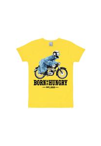 Футболка Slimfit Cookie Monster - Born To Be Hungry LOGOSHIRT, цвет Fresh Yellow