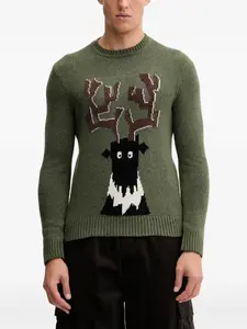 Свитер с графичным принтом Ea7 Emporio Armani, зеленый