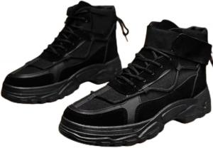 Мужские ботинки, легкая защитная обувь для мужчин, нескользящие водонепроницаемые ботинки с композитным носком для строительства и походов Generic, черный