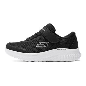 Нескользящая и дышащая детская обувь для повседневной носки Skechers Kids, черный