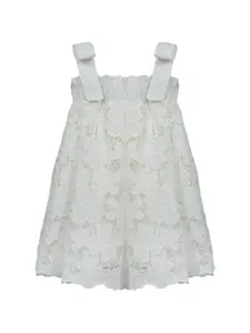 Платье с цветочной вышивкой Lapin House, белый