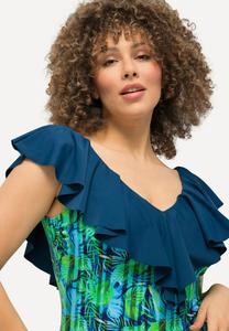 Купальник LEAF FLOUNCE PANEL Ulla Popken, бирюзовый