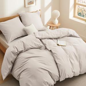 Комплект постельного белья Bedsure из 4 предметов, 135х200/80x80 см, бежевый