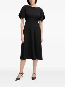 Платье миди с рукавами-крылышками Sandro Ferrone, черный