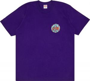 Футболка Supreme FDNY Engine 9 Tee 'Purple', фиолетовый