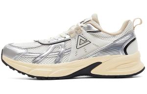 PEAK Кроссовки для бега с низким верхом, амортизирующие, противоскользящие, износостойкие, женские, белые, серебристо-черные