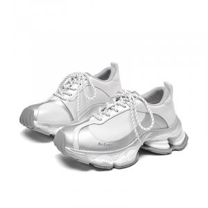 Низкие массивные кроссовки женские Lee Cooper, Beige Silver