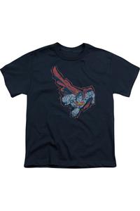 Футболка с коротким рукавом для детей "Superman: Рисуй и Лети" Gildan, темно-синий