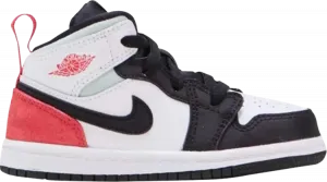 Кроссовки Air Jordan 1 Mid SE TD Red Black Toe, красный
