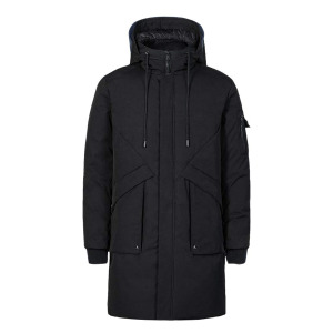 Мужское зимние пальто Pioneer Camp Parkas Long Hooded Padded, черный