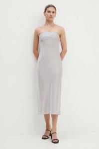 Платье с добавлением шелка SAELINA Samsoe Samsoe, серый