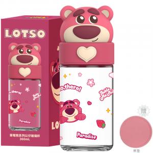 Плюшевый стакан, набор с сумкой для покупок Disney, Strawberry Bear + Coaster