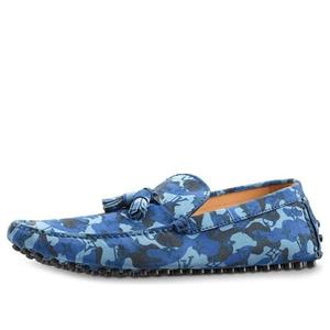 Кроссовки palm spring moccasin shoes 'blue camo with logo monogram' Louis Vuitton, синий
