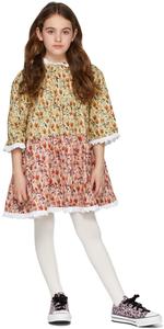 Детское платье цвета хаки и розового цвета с двухцветным принтом Florie Kika Vargas
