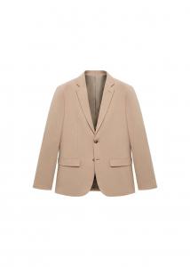 Пиджак супер-узкого кроя MANGO MAN Paris, коричневый