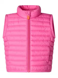 Стеганый жилет с капюшоном Save The Duck Kids, розовый