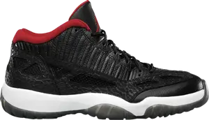 Кроссовки Air Jordan 11 Retro Low Black Charcoal Red 2011, черный