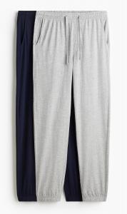 Комплект брюк H&M Regular Fit, 2 предмета, темно-синий/серый