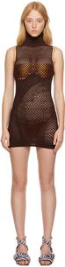 Коричневое мини-платье Map Isa Boulder