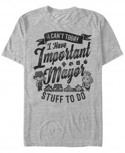 Мужская футболка с коротким рукавом nintendo animal crossing i can't today i have important mayor stuff Fifth Sun, мульти