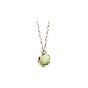 Колье Pomellato Nudo из розового и белого золота, празиолита и белых бриллиантов