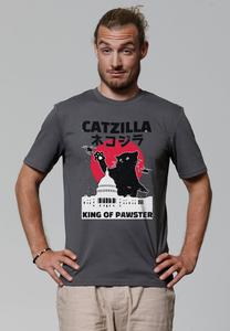 Футболка с принтом CATZILLA watapparel, антрацит