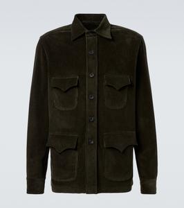 Рубашка в стиле вестерн из хлопкового вельвета Rubinacci, Green Corduroy