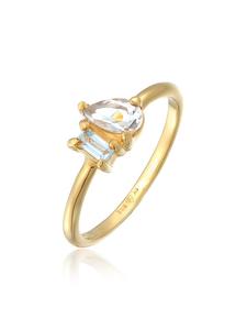 Elli Кольцо из серебра 925 пробы с золотым покрытием