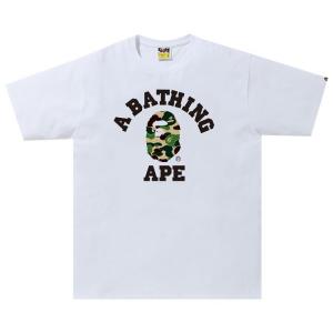 Футболка BAPE ABC Camo College Tee 'White/Green', белый