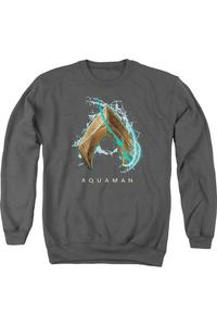 Толстовка с круглым вырезом для взрослых «Водный щит» из фильма «Аквамен» Gildan, цвет charcoal